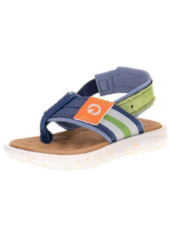 Cartago - Chinelo Infantil Mini Ii Cartago 12234 - Cinza/Azul 2