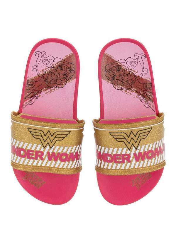 Grendene Kids - Chinelo Infantil Slide Liga da Justiça Grendene Kids - 22445 - Rosa