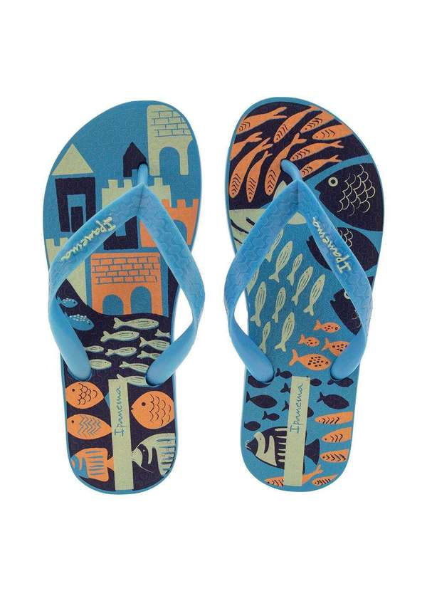 Ipanema - Kit Chinelo Baldinho Dia de Praia Ipanema - 26711 - Azul
