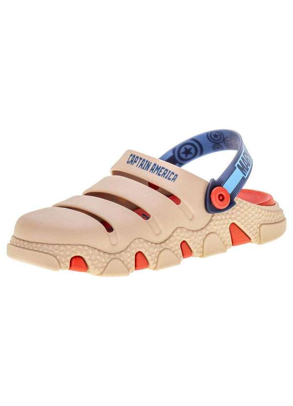 Grendene Kids - Babuche Infantil Marvel New Hit Grendene Kids - 22983 - Bege/Vermelho