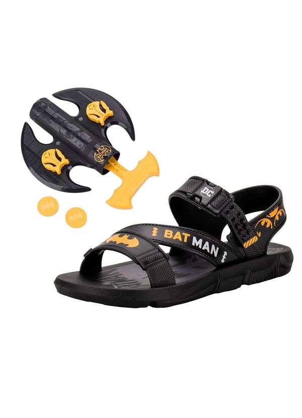 Grendene Kids - Kit Papete Infantil Batman e Lançador Grendene Kids 23111 - Preto/Amarelo