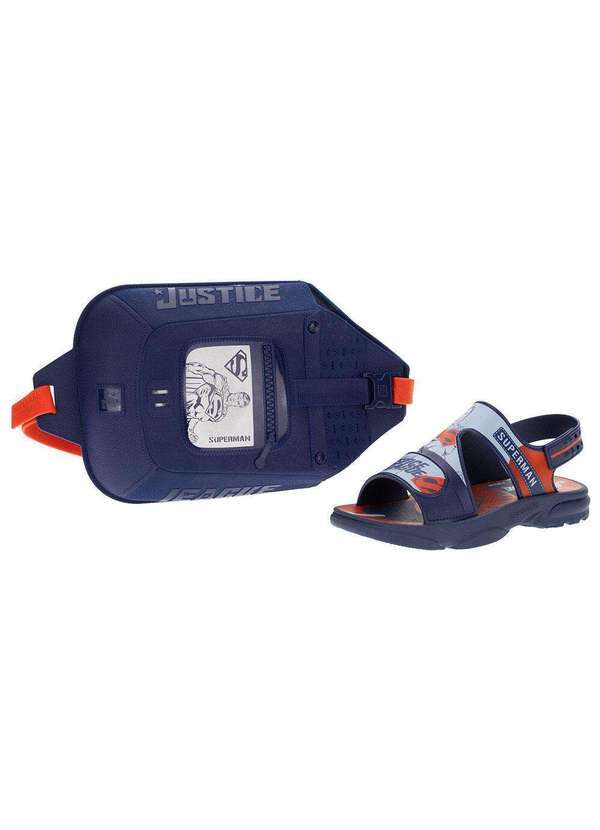 Grendene Kids - Kit Papete Liga da Justiça Mochila Sling Bag Grendene Kids - - Marinho