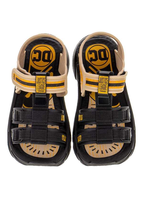 Grendene Kids - Papete Infantil Liga da Justiça Evolution Grendene Kids - 22985 - Preto/Bege 5