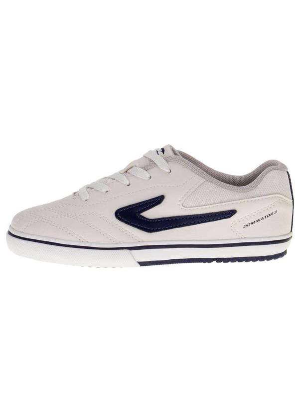 Topper - Chuteira Infantil Dominator Jr. Iii Topper - 4132752 - Branco/Azul 2