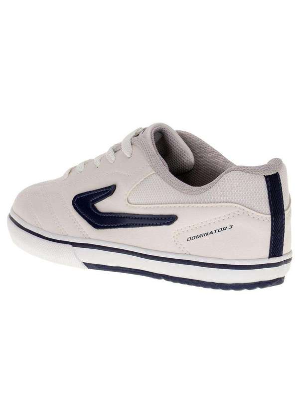 Topper - Chuteira Infantil Dominator Jr. Iii Topper - 4132752 - Branco/Azul 3