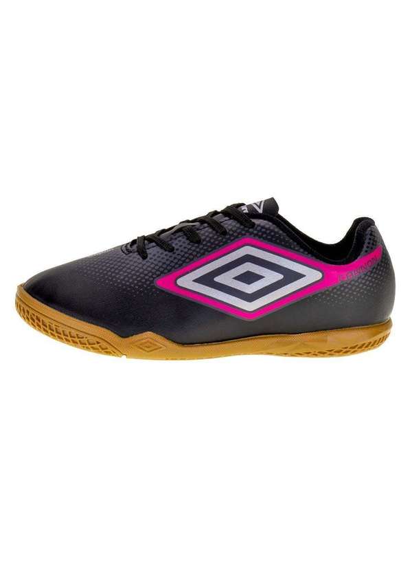Umbro - Chuteira Infantil Indoor Cannon Jr Umbro U07fb00238 - Preto/Rosa 2