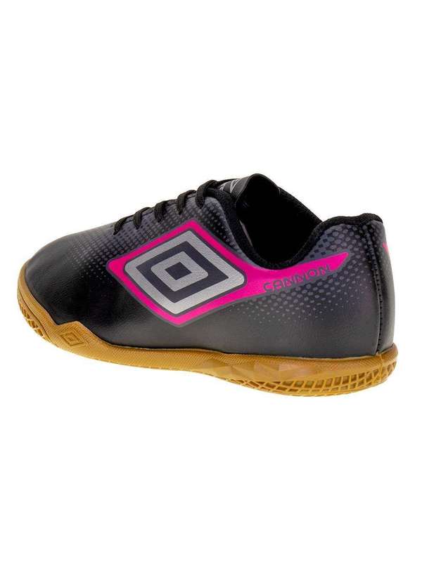 Umbro - Chuteira Infantil Indoor Cannon Jr Umbro U07fb00238 - Preto/Rosa 3