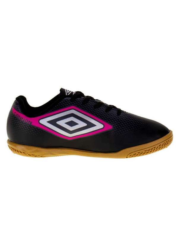 Umbro - Chuteira Infantil Indoor Cannon Jr Umbro U07fb00238 - Preto/Rosa 5