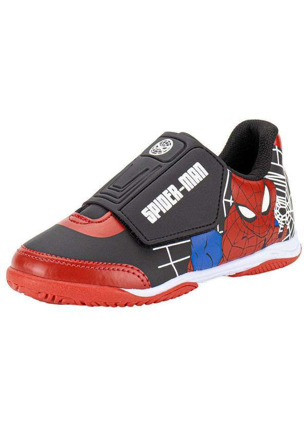 Dray - Chuteira Infantil Indoor Spider Man Marvel Dray 4114 - Preto/Vermelho