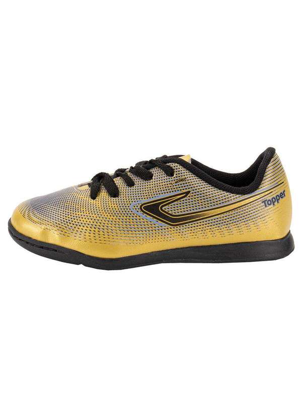 Topper - Chuteira Infantil Slick Vi Futsal Topper Tp05810 - Ouro 2
