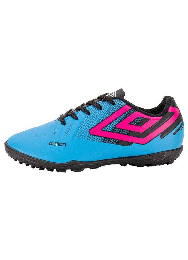 Umbro - Chuteira Infantil Society Action Umbro U07fb00286 - Azul/Rosa 2