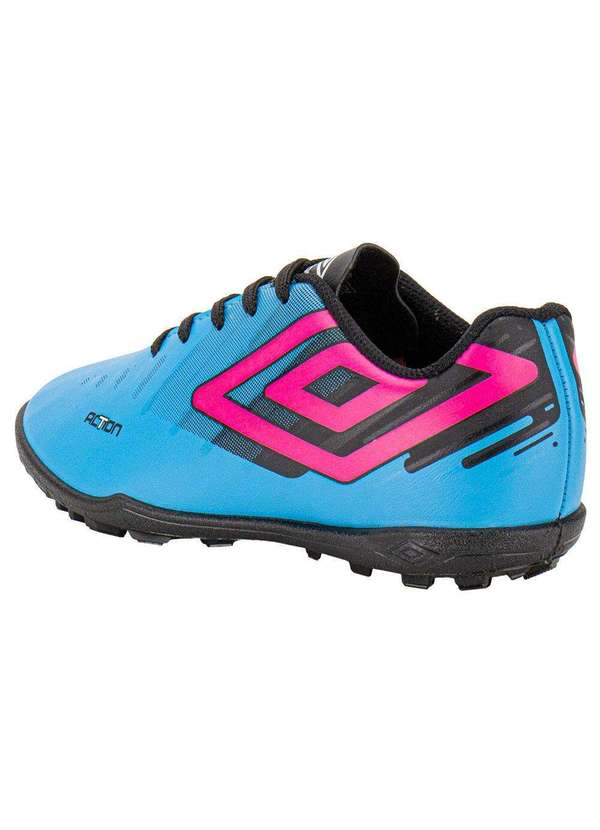 Umbro - Chuteira Infantil Society Action Umbro U07fb00286 - Azul/Rosa 3