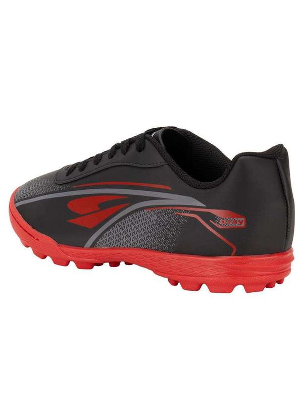 Dray - Chuteira Infantil Society Spedy Dray 303 - Preto/Vermelho 3