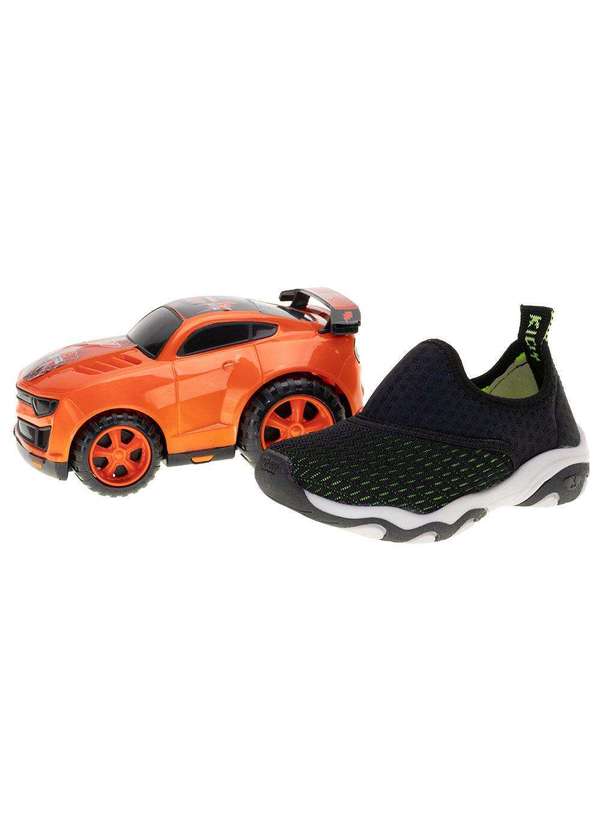 Kidy - Kit Tênis Infantil Play e Carrinho Kidy 0070660 - Preto/Verde