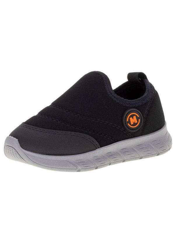 Molekinho - Tênis Infantil Baby Slip On Molekinho - 2147113 - Preto/Cinza
