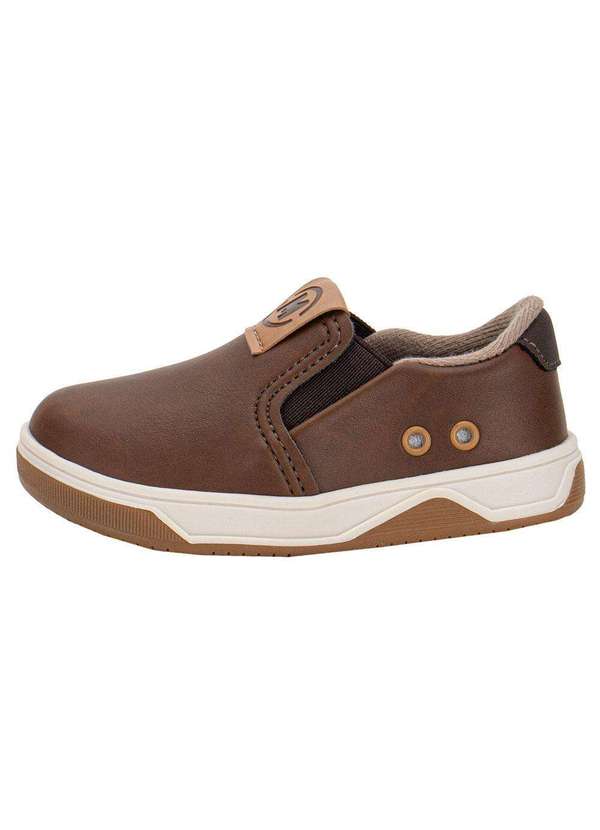 Molekinho - Tênis Infantil Baby Slip On Molekinho 2623100 - Castanho 2