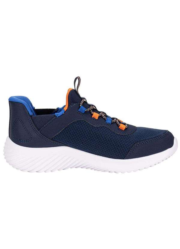 Skechers - Tênis Infantil Bounder - Brisk-Burst Skechers 403822l - Azul/Laranja 5