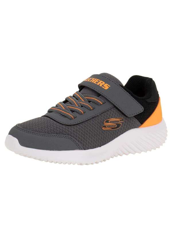 Skechers - Tênis Infantil Bounder Trekzic Skechers 403908l - Cinza/Laranja
