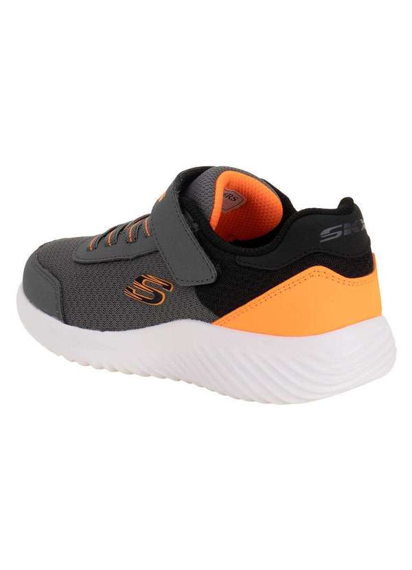 Skechers - Tênis Infantil Bounder Trekzic Skechers 403908l - Cinza/Laranja 3
