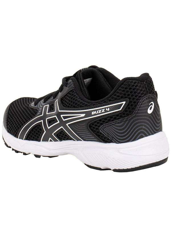Asics - Tênis Infantil Buzz 4 Asics - 1014a Preto/Branco 3