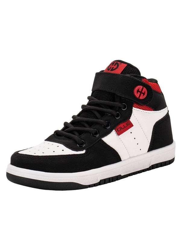 Ollie Tênis Infantil Cano Alto Alpha Ollie 400 Preto/Vermelho