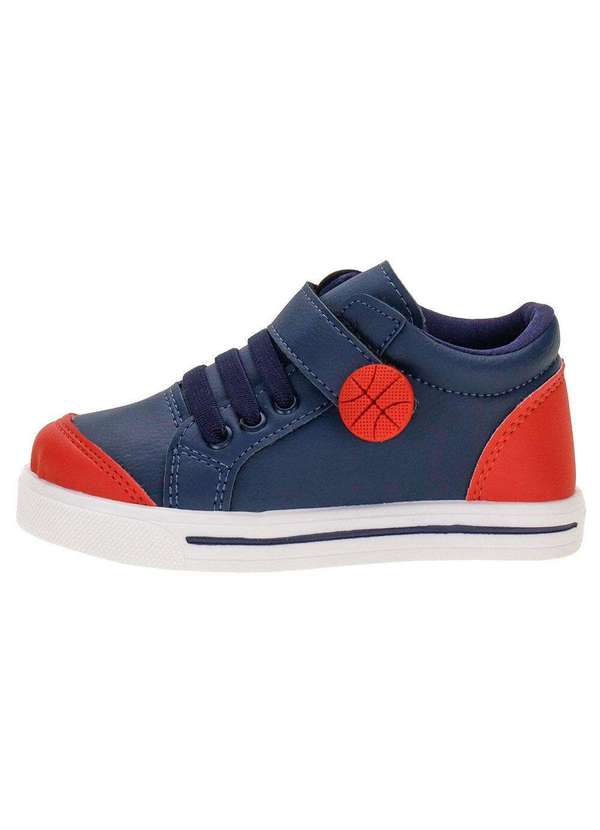Lindo Jú - Tênis Infantil Cano Alto Lindo Jú 502477 - Azul/Vermelho 2