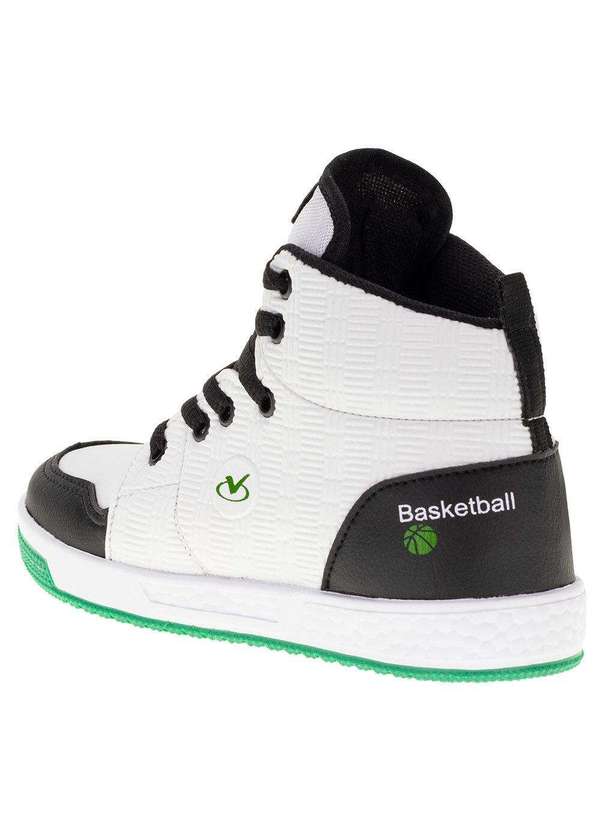 Via Vip - Tênis Infantil Cano Alto Via Vip - Vv3809 - Branco/Preto 3