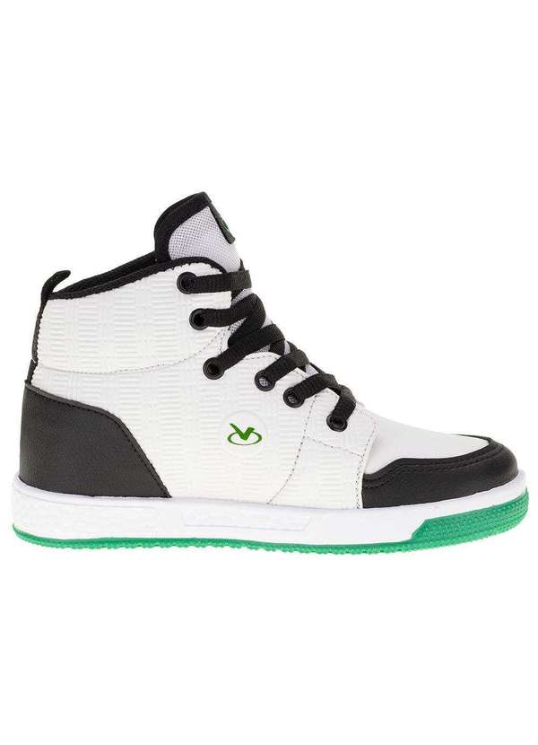 Via Vip - Tênis Infantil Cano Alto Via Vip - Vv3809 - Branco/Preto 5