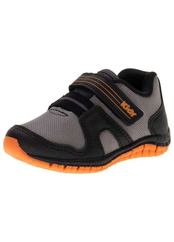 Kidy - Tênis Infantil Flex Kidy 1640318 - Preto/Laranja