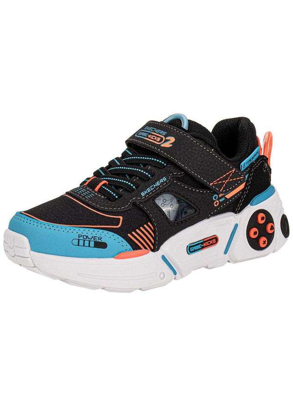 Skechers - Tênis Infantil Game Kicks: Gametronix 2.0 Skechers 402270l - Preto/Azul