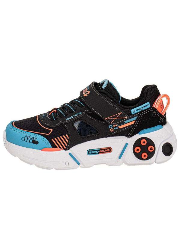 Skechers - Tênis Infantil Game Kicks: Gametronix 2.0 Skechers 402270l - Preto/Azul 2