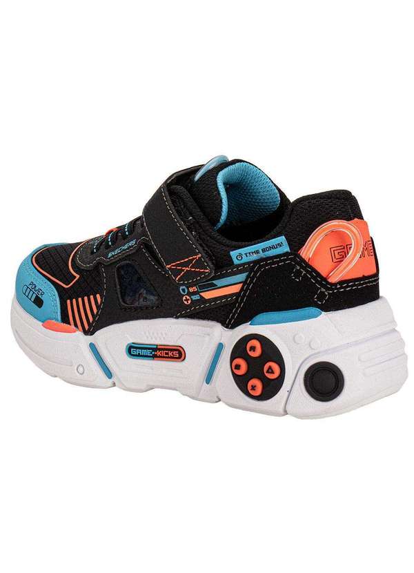 Skechers - Tênis Infantil Game Kicks: Gametronix 2.0 Skechers 402270l - Preto/Azul 3