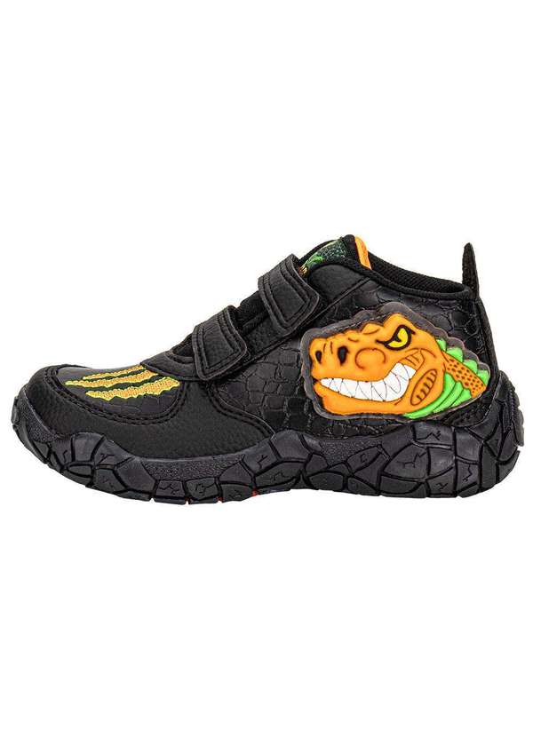 Vissi - Tênis Infantil Led Dino Park Vissi Dr128 - Preto/Laranja 2
