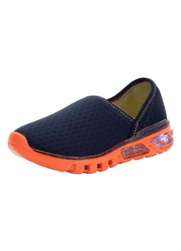 Kidy - Tênis Infantil Led Light Fun Kidy - 0350060 - Azul/Laranja