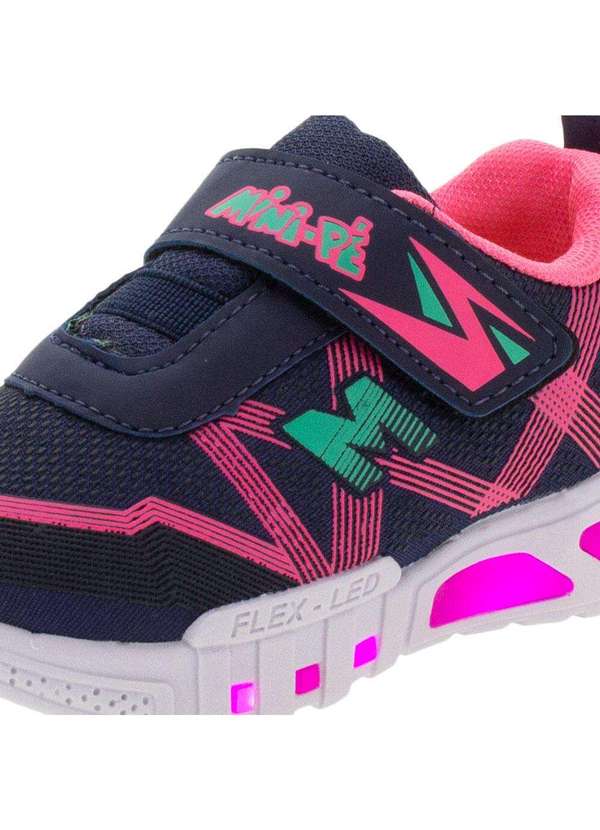 Minipé - Tênis Infantil Led Minipé - Mp2101 - Azul/Rosa 5