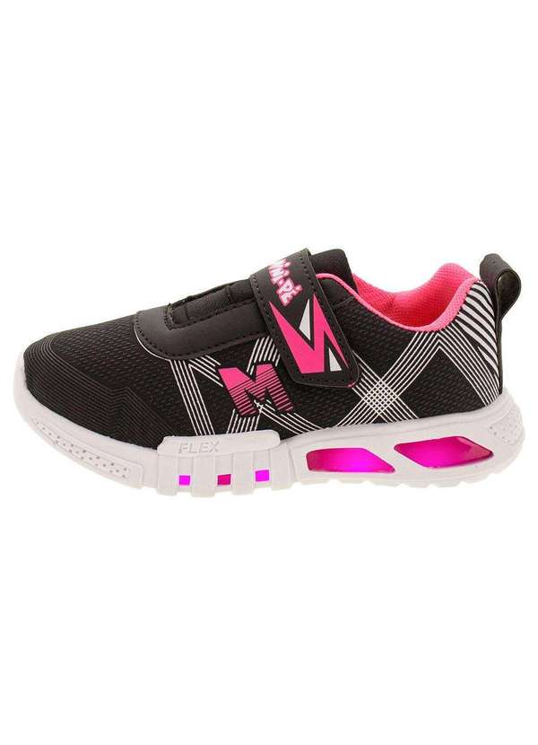 Minipé - Tênis Infantil Led Minipé - Mp2101 - Preto/Rosa 2