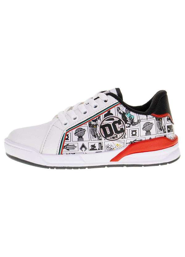 Via Vip - Tênis Infantil Liga da Justiça Via Vip - W4004 - Branco/Preto 2