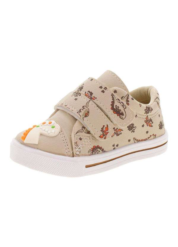 Lindo Jú - Tênis Infantil Lindo Jú - 15522 - Bege/Laranja