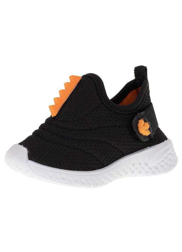 Nathielly - Tênis Infantil Maculino Slip On Nathielly - 190031 - Preto/Laranja
