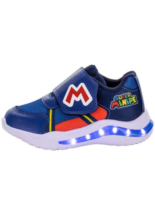 Minipé - Tênis Infantil Masculino Led Minipé - Mp2327 - Azul/Vermelho 2