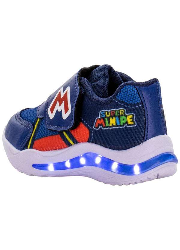 Minipé - Tênis Infantil Masculino Led Minipé - Mp2327 - Azul/Vermelho 3