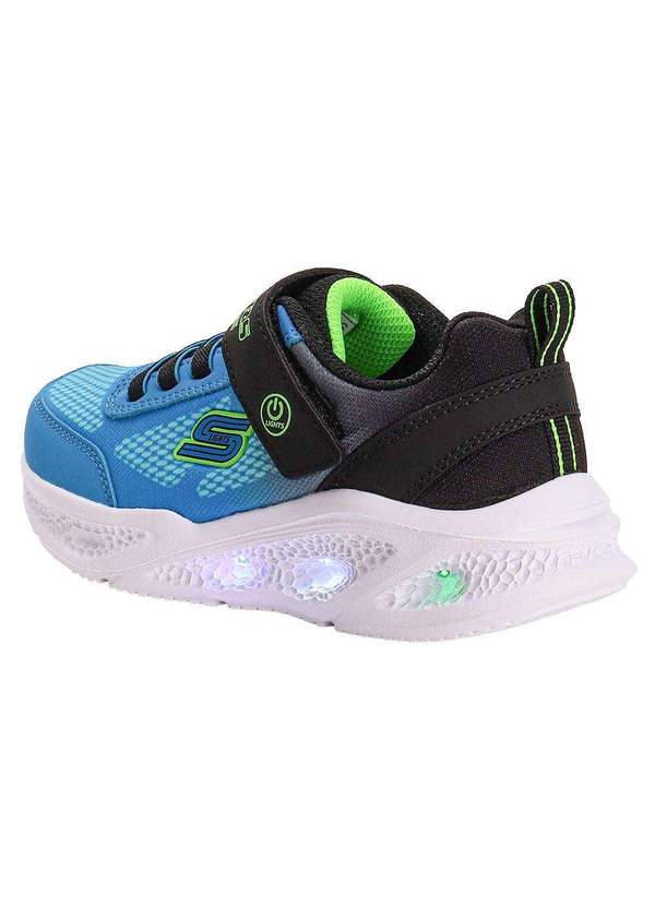 Skechers - Tênis Infantil Meteor Ligths Krendox Skechers 401495l - Preto/Azul 3
