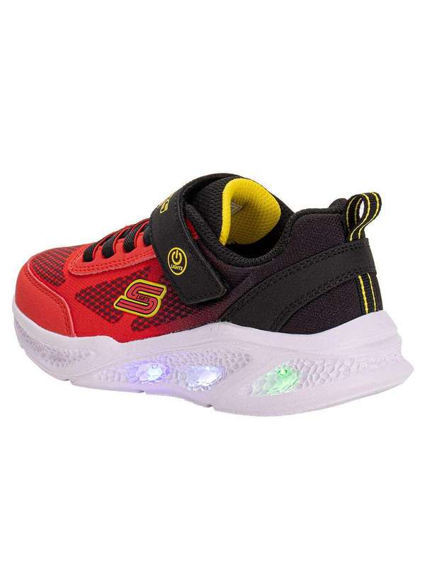 Skechers - Tênis Infantil Meteor Ligths Krendox Skechers 401495l - Preto/Vermelho 3