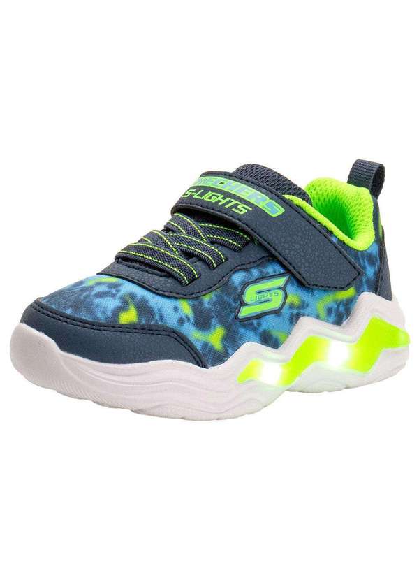 Skechers - Tênis Infantil S Ligths Erupters Iv Rolden Skechers 400124 - Azul/Verde