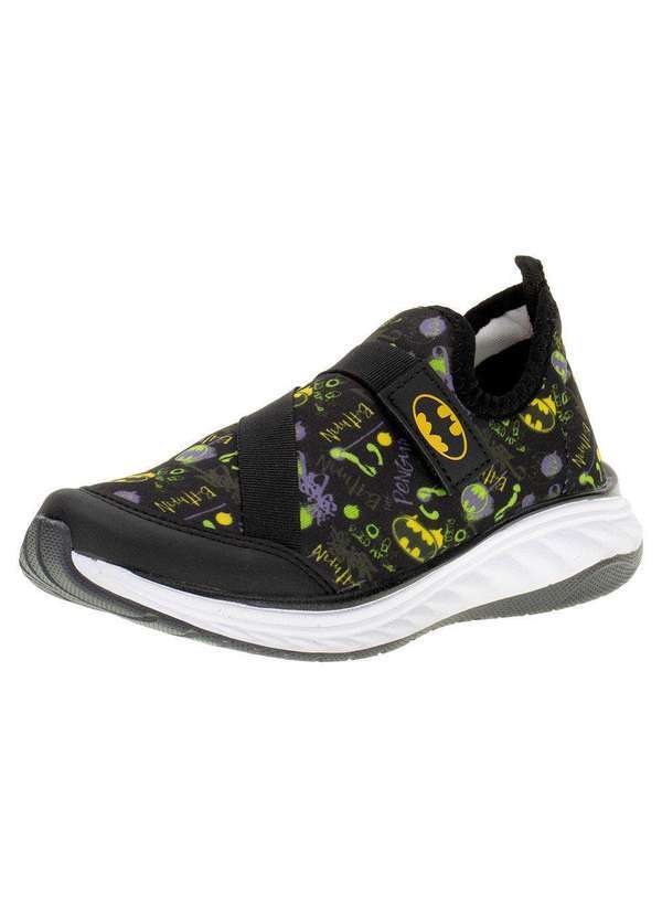 Via Vip - Tênis Infantil Slip Batman Via Vip - W9009bt - Preto