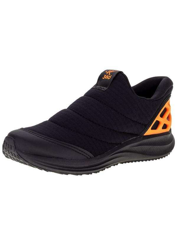 Kidy - Tênis Infantil Slip On Energy Kidy - 0370125 - Preto/Laranja