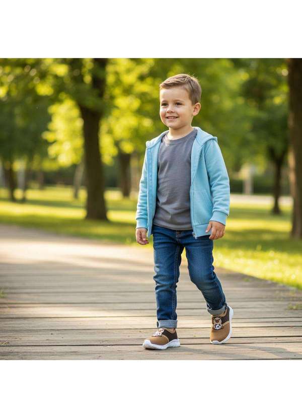 Kids Top - Tênis Infantil Slip On Kids Top 380/434 Café 2