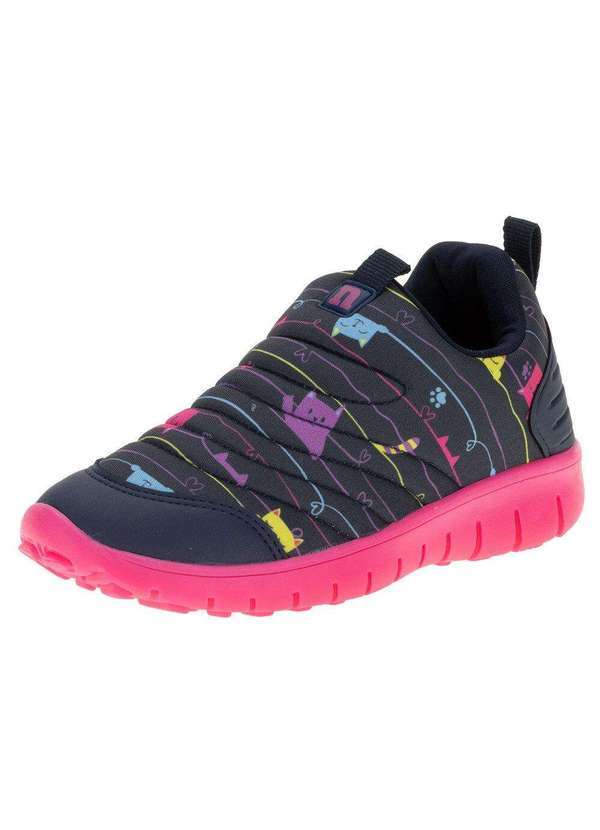 Novopé - Tênis Infantil Slip On Novopé - 10001262 - Azul/Rosa