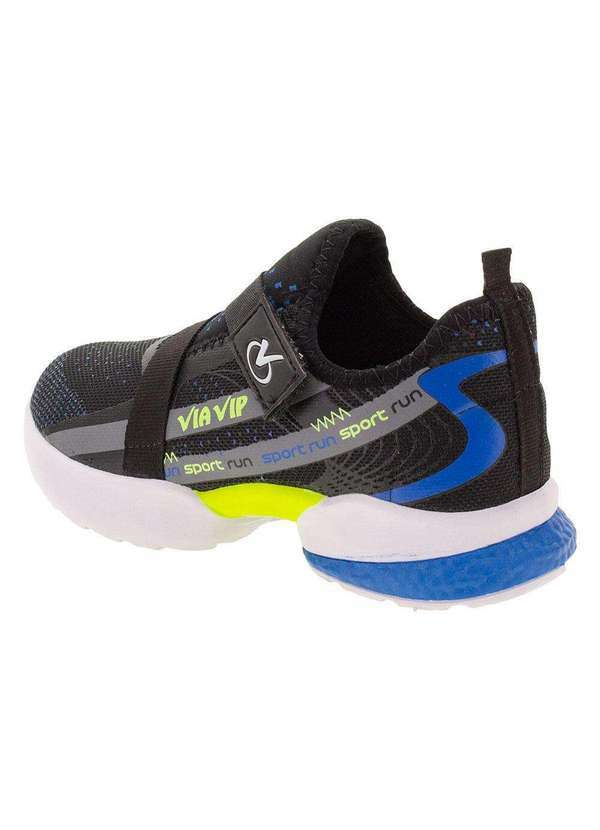 Via Vip - Tênis Infantil Slip Via Vip - Vv9001 - Preto 3