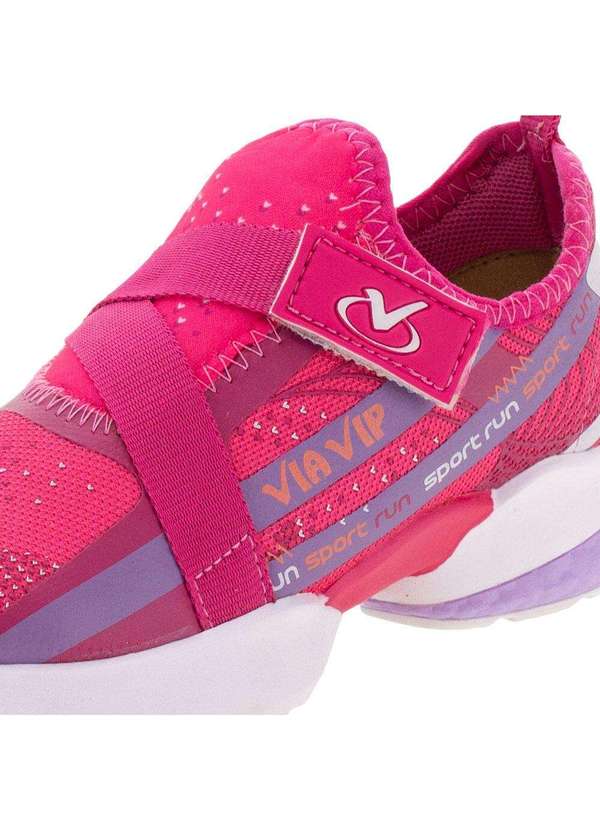 Via Vip - Tênis Infantil Slip Via Vip - Vv9001 - Rosa 5